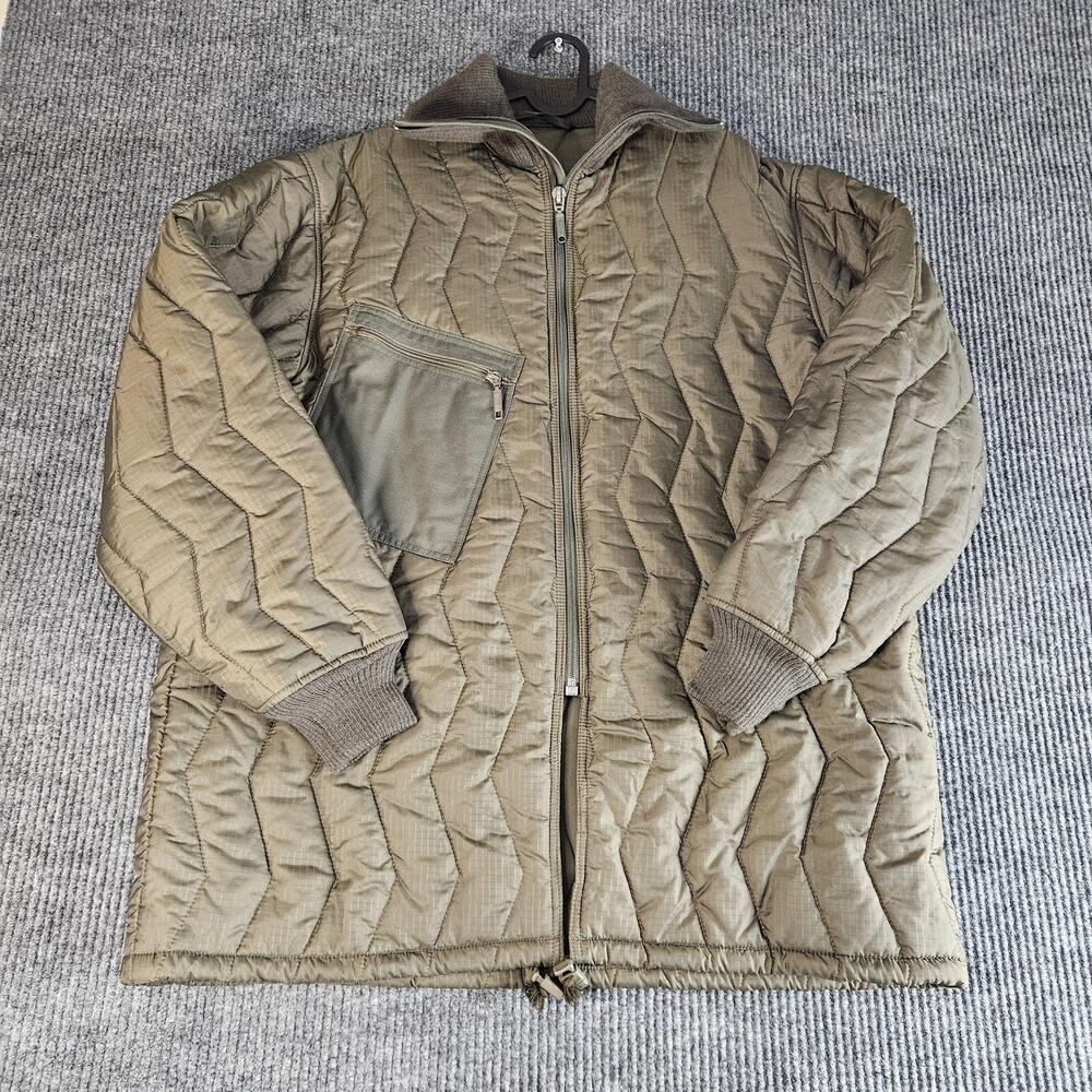 Vintage Bundeswehr German Army Jacket‎ Mens LARGE / XL GrNr 10 Olive Quilted 90s